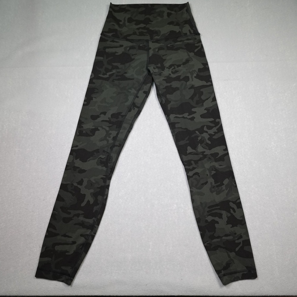 Lululemon Pants Womens 4 Black Camo Align High Rise Leggings Yoga Athletic Gym